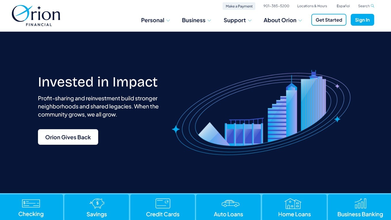 Orion Financial Website Design