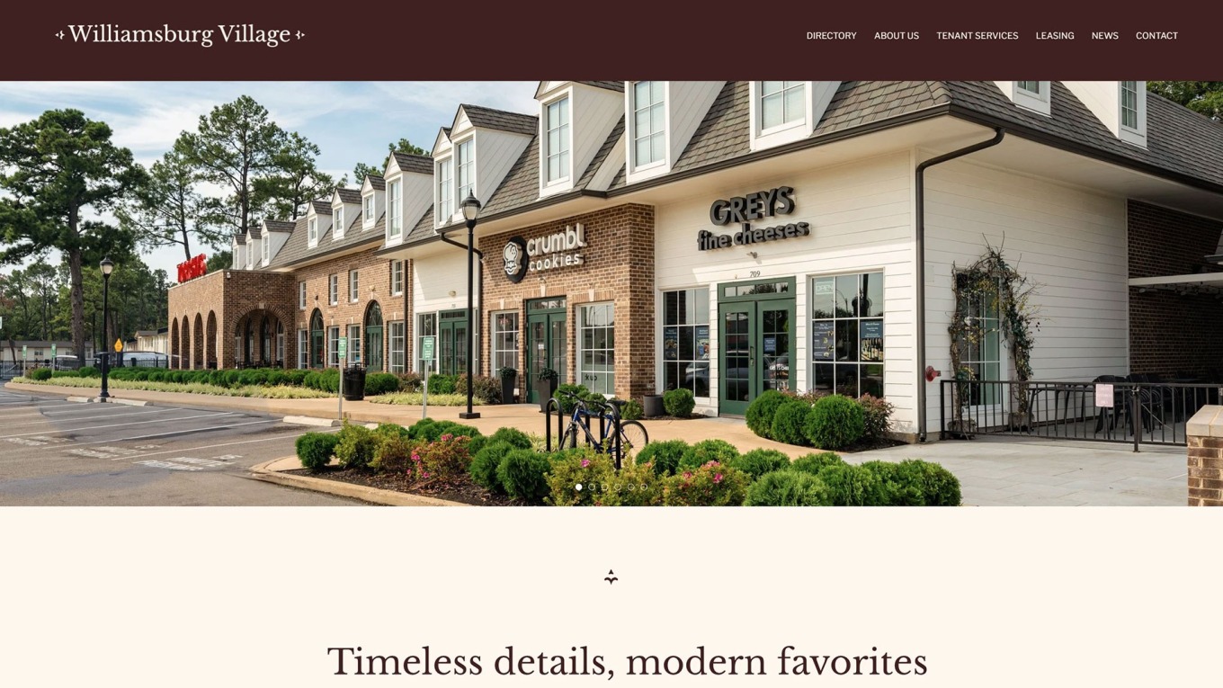 Williamsburg Village Website Thumbnail