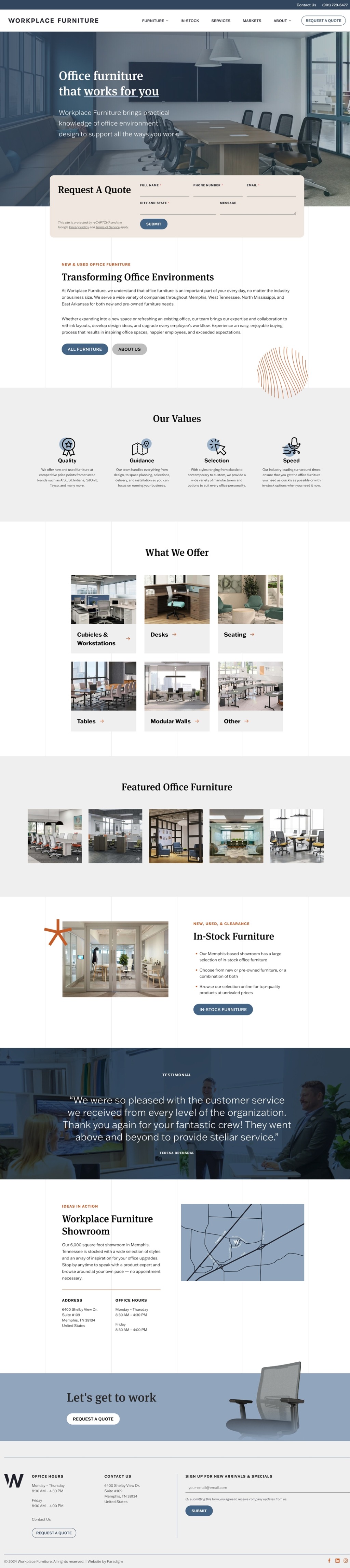 Workplace Furniture Website